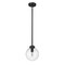 Z-Lite Laurent Outdoor Pendant, 1-Light, 8 In.W x 9 In.H, Black/Clear Seedy 599P8-BK - alternate 3